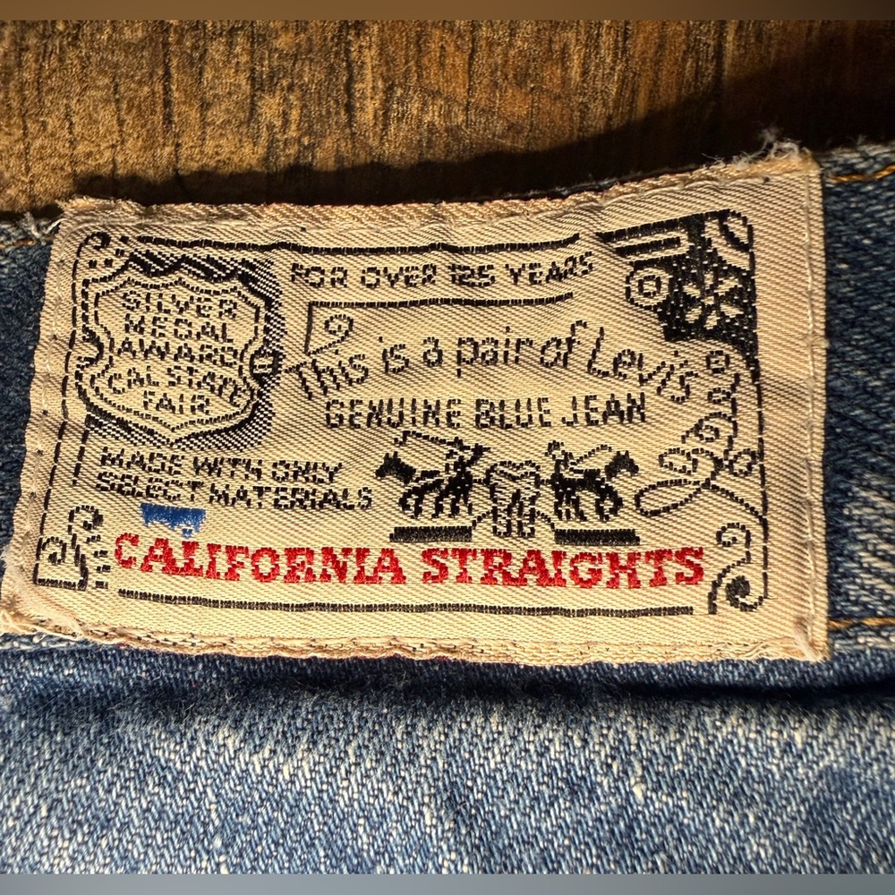 Vtg 70’s Levi's California Straights Blue Tab Gold Letters High Rise Jeans